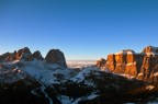 Tramonto sul Sassolungo e Gruppo del Sella