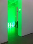 Col telefono, no dati.

Si tratta di una istallazione d'arte contemporanea in cui una stanza  resa verde con iluminazione a neon. Le indicazioni dell'uscita di sicurezza, invece, non sono parte dell'opera... 

commenti e critiche a piacimento.