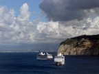 Navi da crociera nel  Golfo di Sorrento