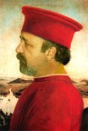 il quadro  di Piero della Francesca e raffigura il Conte di Montefeltro ...senza quell'orribile naso...
 stato adottato da sempre come Avatar, non solo qui