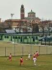 Il campo sportivo di Rottofreno, sin dalla sua creazione nel 1964, ha sempre avuto il campanile della chiesa di San Michele come riferimento e guida.