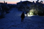 A casa era venuta un po' di neve e a pomeriggio inoltrato, con la mia compagna che stava girando per il campo, ho pensato agli elfi di babbo natale