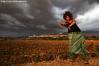 Crazy girl in the storm Crazy girl in the storm