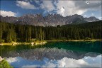 Carezza lake latemar mirror Carezza lake latemar mirror