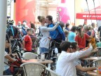 il bacio all'arrivo