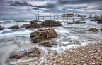 Giornata tetra sulla costa