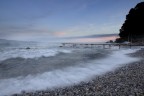 La spiaggetta dell' Hotel era perfetta....  bastato aspettare il tramonto.