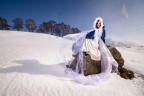 Lady in the snow Lady in the snow