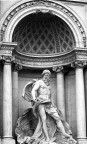 Mitica statua di Oceano (fontana di Trevi, particolare).