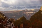 Passo Pertica, alta Lessinia veronese e Monte Baldo dai pressi del  rifugio Scalorbi, ottobre 2013