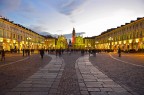 Torino, piazza San Carlo al tramonto Torino, piazza San Carlo al tramonto