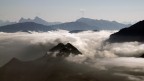 Panorama dal Becco di Filadonna, 2150m, verso le Dolomiti Feltrnie e i Lagorai, settembre 2014