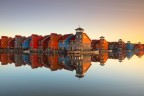 Mirrored colourful village Mirrored colourful village