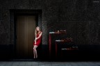 Woman in red Woman in red