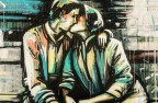 Opera di Alice Pasquini ispirata al celebre scatto di Berengo Gardin. Solo un parziale, purtroppo, causa auto parcheggiata innanzi al murale. Commenti e critiche sempre ben accetti.