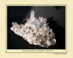 Associazione di minerali di quarzo e calcopirite provenienti dalla Romania