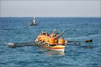 Trieste. La barca "Centenario",con gli anziani del circolo,all'arrivo di una manifestazione a carattere nazionale. Consigli e critiche sempre ben accetti.