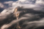 The witch into the clouds