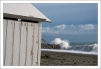 Foto di oggi dopo la devastante mareggiata sul litorale ligure.