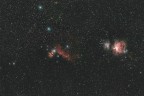 La porzione di cielo ripresa con un 180mm puntando nella costellazione di Orione.
Nuovo "lavoro" astrofotografico che raccoglie 43 scatti per il segnale, 11 darks e 12 bias per le correzioni.
A voi giudizi e critiche