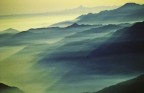 Premeno (VB) dintorni montani, dal Monte Zeda verso sudovest con le Prealpi Biellesi, la pianura torinese,il Monviso