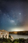 Milky Way on the Pillirina located in the land reserve of Capo Murro di Porco and the Maddalena peninsula that covers the entire coast of Plemmirio from north to south of the Maddalena peninsula in Syracuse.