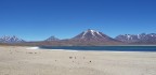 Laguna Miscanti, attigua a Miiques, circondata da vulcani spenti
4140 mt slm - Atacama - Cile