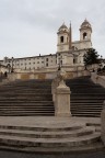 Sabato 12 dicembre - La scalinata di Trinit dei Monti stranamente vuota