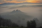 aspettando l'alba in val d'orcia