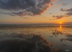 Tramonto sul lago di Massaciuccoli.