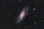 La galassia a spirale M106 nella costellazione dei Cani da caccia. 60 scatti da 180" su RASA 8 e ASI 183 MC-Pro 6 Dark + 30 Bias + 6 Flat Elaborazione in drizzle x3 con PixInsight e Topaz Denoise