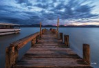 Sul pontile all'ora Blu.. Lago Puccini.