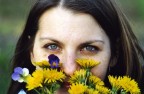 Luli with flowers Luli with flowers