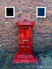 A red post box