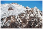 Vista sul versante sud del Monte Carega 2259m, dala Cima Campetto 1662m. Piccole Dolomiti. Gennaio 2024
