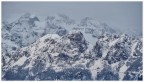 Il Sengio Alto e il retrostante Monte Carega nei versanti orientali. Vista dal Monte Novegno. Febbraio 2024