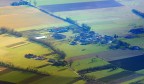 Vista sull'alta pianura vicentina, lungo la salita della via Crucis al Monte Summano. Gennaio 2025