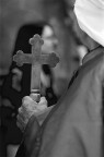 Durante una processione religiosa a Forza d'Agr, paesino del messinese.