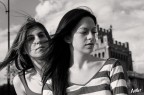 Salice e Tifù davanti al castello Salice e Tifù davanti al castello